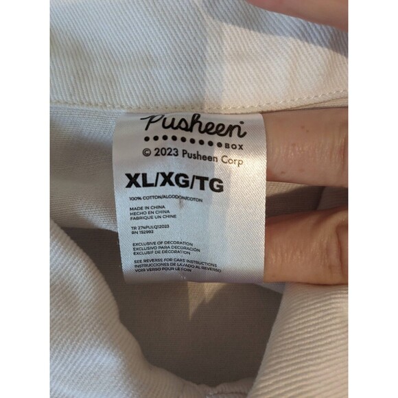 New Ladies Pusheen White Lightweight Jacket Size XL - Picture 4 of 6